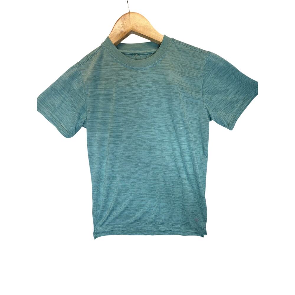 RBX Performance Boys Green Heathered Short Sleeve Athletic T-Shirt Activewear 12